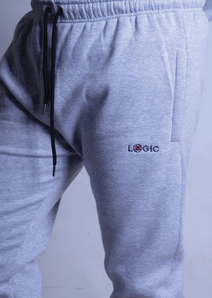 Silver Grey Trouser - Embroidered logo