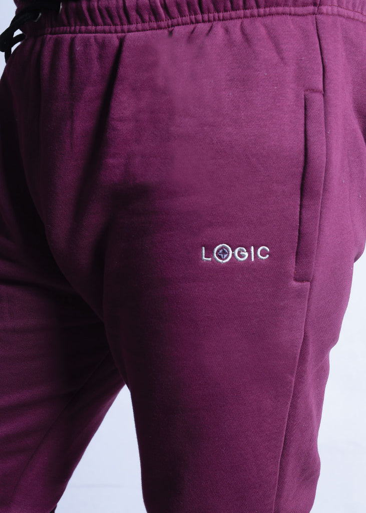 Maroon Trouser - Embroidered logo