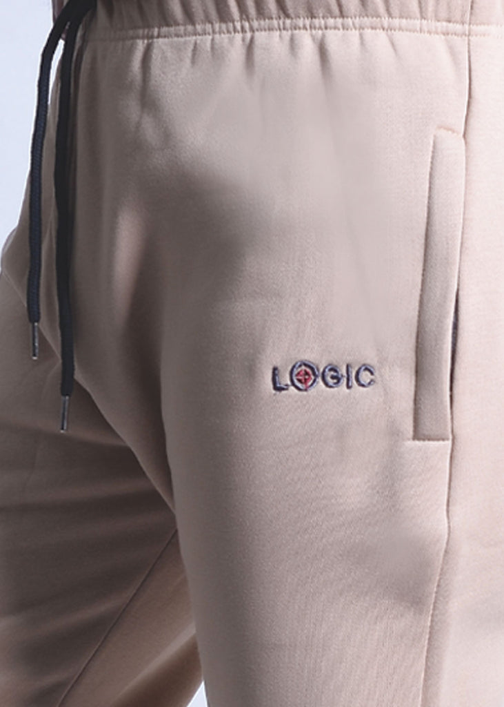 Beige Trouser - Embroidered logo