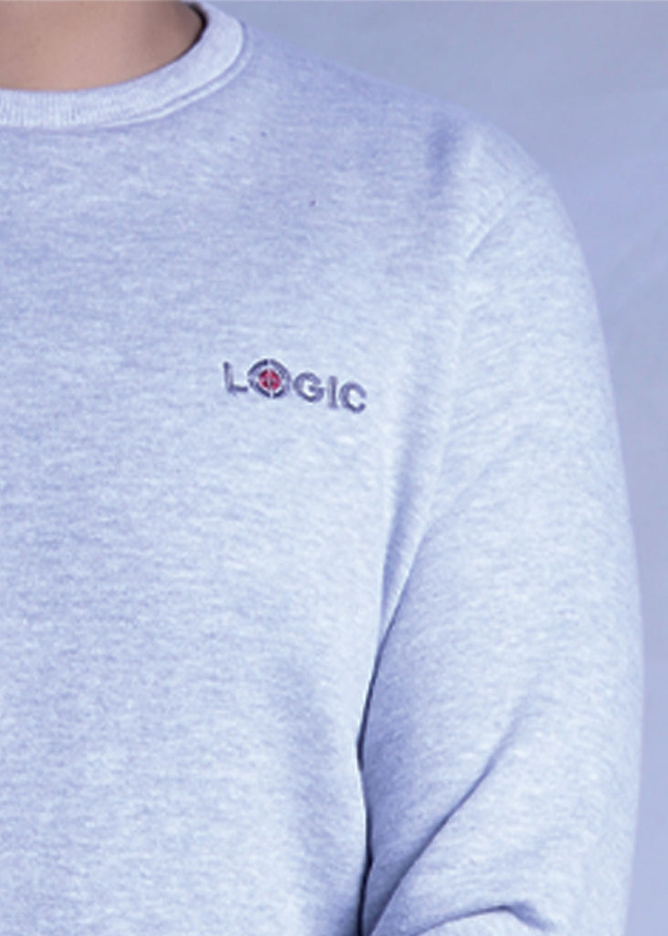 Silver Grey Sweatshirt - Embroidered logo