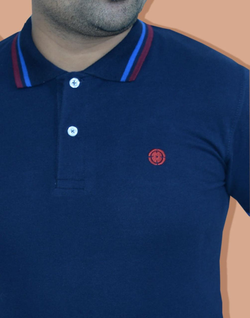 NAVY CONTRAST POLO