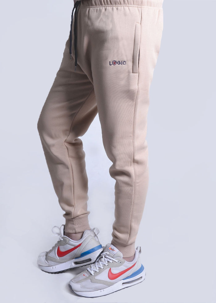 Beige Trouser - Embroidered logo