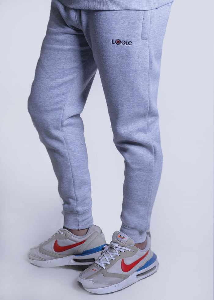 Silver Grey Trouser - Embroidered logo