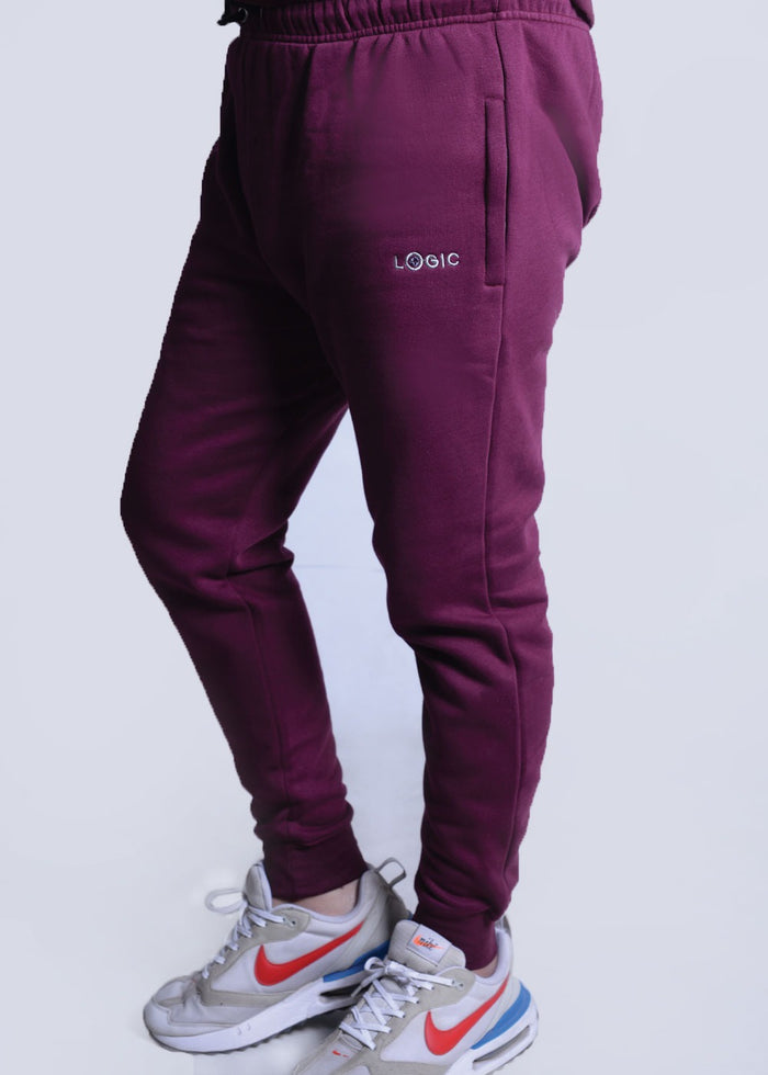 Maroon Trouser - Embroidered logo