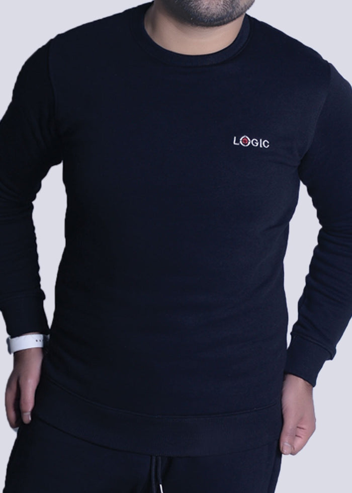 Black Sweatshirt - Embroidered logo