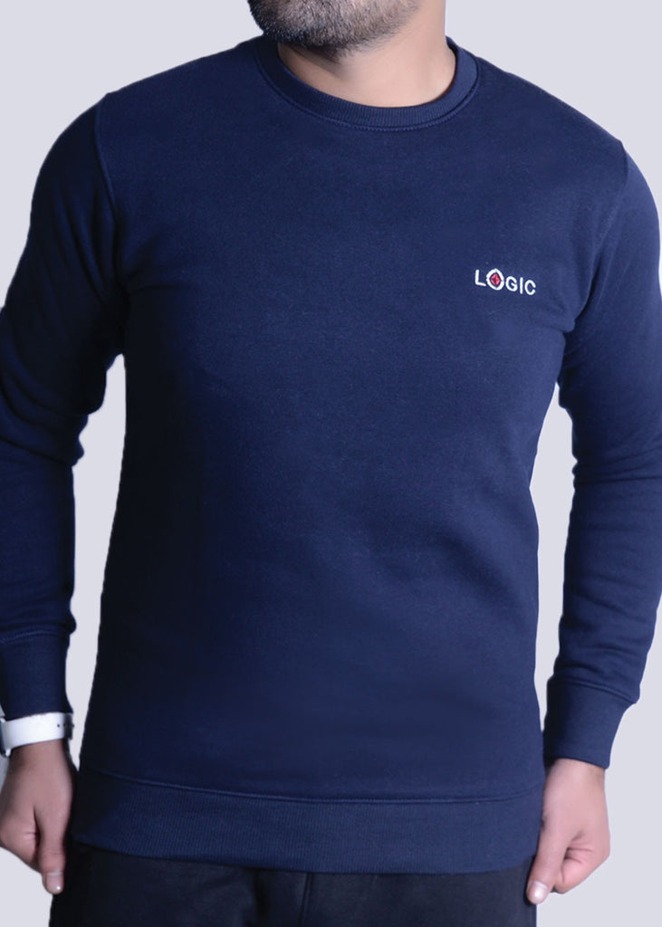 Navy Sweatshirt - Embroidered logo