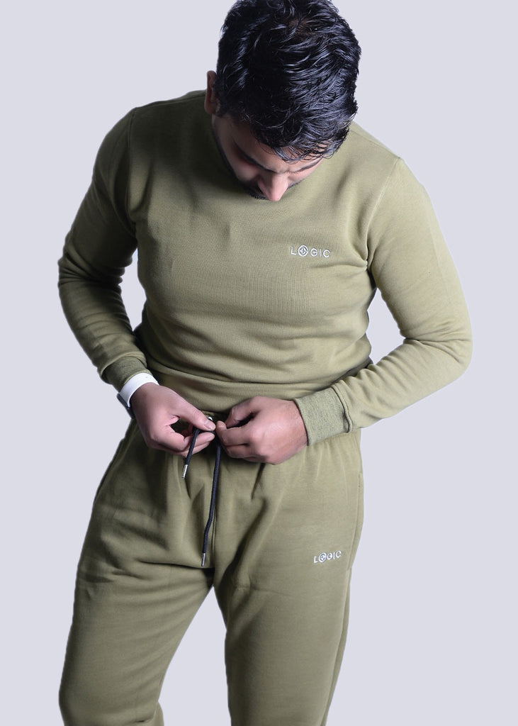 OLIVE COZY DUO - SWEAT SHIRT - TROUSER