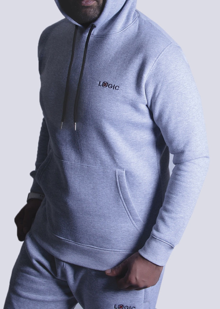 SILVER GREY TRACKSUIT WITH PULL OVER HOODIE